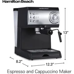 HAMILTON BEACH - Cafetera Espresso de 15 Bares,