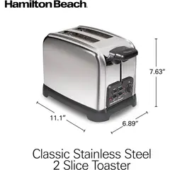 HAMILTON BEACH - Tostadora Retro con Ranuras Anchas