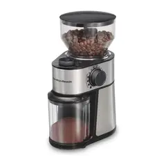 HAMILTON BEACH - Molinillo de Café Eléctrico con 18 Ajustes y Tolva de 16 oz
