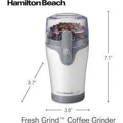 HAMILTON BEACH - Molinillo de Café Eléctrico Acero Inoxidable