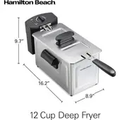 HAMILTON BEACH - Freidora Eléctrica Estilo Profesional