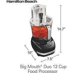 HAMILTON BEACH - Procesador de Alimentos de 12 Tazas