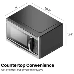 CHEFMAN - Horno Microondas para Encimera Acero Inoxidable