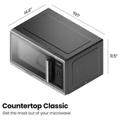 CHEFMAN - Horno Microondas para Encimera. 0.9 Pies