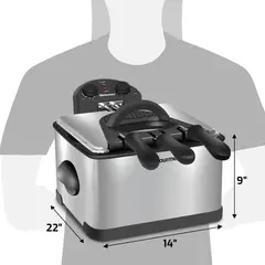 ELITE - Freidora Eléctrica de Inmersion con Perilla Gourmet