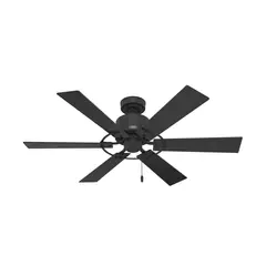 HUNTER FAN - Ventilador De Techo Industrial Sin Luz 6 Aspas 4997 CFM Negro
