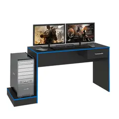 BERTOLINI - Escritorio Gamer en Mdp 160 Cm Negro con Azul