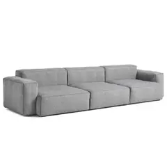 undefined - Sofá Scott 4 Puestos Tela Antifluidos 278x90x70 Gris