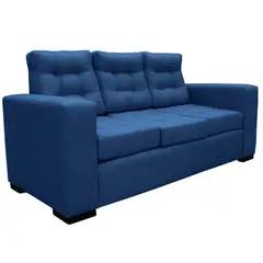 undefined - Sofá Isa 3 Puestos Tela Antifluidos 190x85x95 Azul