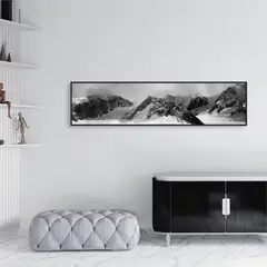 HOMUS - Cuadro Panorámico 8 - 140 X 35 - Marco Negro