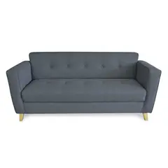 ELITE LIVING - Sofá Seul 3 Puestos Tela Gris Plomo 80X90X65 Cm