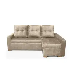MUEBLES ONLINE - Sofacama Esquinero Carson 228X102 Tela Camel