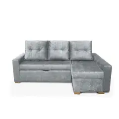 MUEBLES ONLINE - Sofacama Esquinero Carson 228X102 Tela Gris