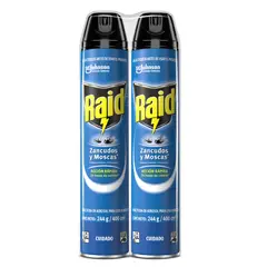 RAID - Insecticida Aerosol Voladores 2 Und X 400 Ml Cada Una