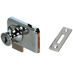 MADECENTRO - Cerradura para Puerta de Vidrio 410 (2 Puertas)