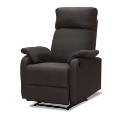 ELITE LIVING - Silla Reclinable Velvet Estática Cuero Sintético Chocolate