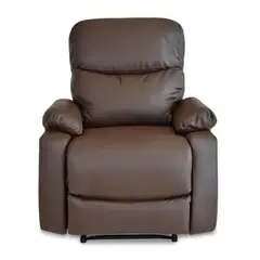 ELITE LIVING - Silla Reclinable Estática Velara Cuero Sintético Chocolate