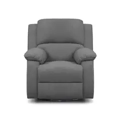 ELITE LIVING - Silla Reclinable Tokio Giratoria/Mecedora Tela Gris Plomo