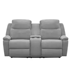 ELITE LIVING - Sofá Reclinable Mars 2 Puestos Cons Gris Cla 80X90X65 Cm