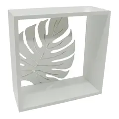 MARRES - Repisa Balazo Madera 25x25 cm Blanco Bonaire