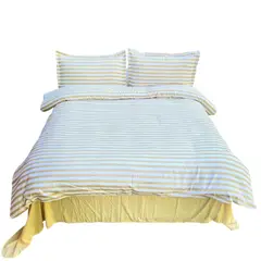 MY HOME STORE - Funda Duvet Estampado Franjas Crema Doble