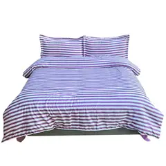 MY HOME STORE - Funda Duvet Estampado Franjas Lila Doble