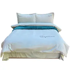 MY HOME STORE - Funda Duvet Sampson Bordado Aqua Queen
