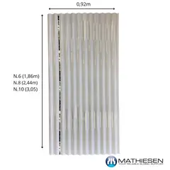 MATHIESEN - Teja # 10 Termo Perfil 3 Opal 3.05 X 0.92 X 2.5 mm