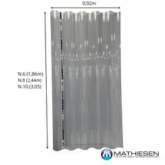 MATHIESEN - Teja P7 Gris #6 183 X 92cm 0.7 mm Policarbonato