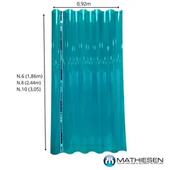 MATHIESEN - Teja P7 Verde #8 244 X 92cm 0.7 mm Policarbonato