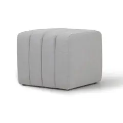 BANZAY - Puff Auxiliar Boston 55x55 - Gris Plata