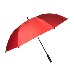 KLIMBER - Sombrilla Semiautomática Larga Mango Antideslizante Roja