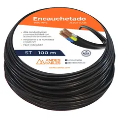 ANDES CABLES - Cable Encauchetado Thhw 3X10 Awg 100 M
