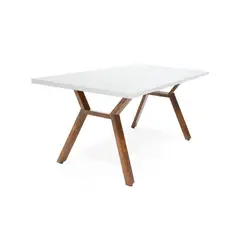 HOGAR VENECIA - Mesa de Comedor 6 Puestos Nara 75X170X90 Blanco