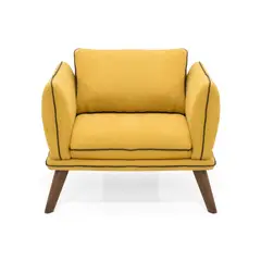 HOGAR VENECIA - Poltrona Hudson Tela 75x89x82 Mostaza