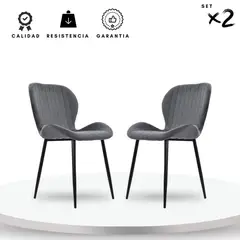 EKONOMODO COLOMBIA - Set X2 Sillas Bella 51X54X84 Gris