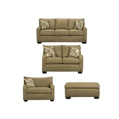 undefined - Juego de Sala 3-2-1 Javi Tela Pet Friendly Antifluidos 190x70x70 Beige