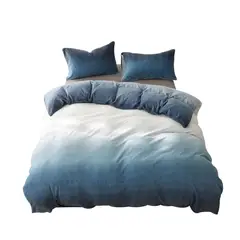 MY HOME STORE - Funda Duvet Digital de Franela Con Estampado Degrade Azul Doble