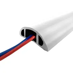 HALUX - Canal Flex De Piso Adhesiva Blanca 50X15Mm X 2M