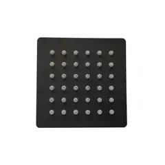 HICASA - Ducha Regadera 10Cm Cuadrada Negra Acero