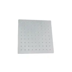 HICASA - Ducha Regadera 20Cm Cuadrada Cromado Acero