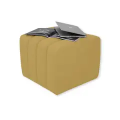 BANZAY - Puff Auxiliar Boston 55X55 Mostaza
