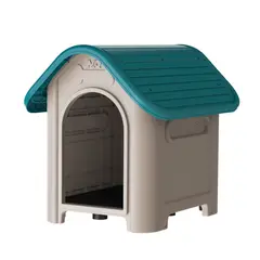 MQ - Casa Para Perros Plástica 103x80x90cm Grande Turquesa
