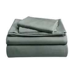 DISTRIHOGAR - Juego de cama semidoble 30% bambú 70% poliéster verde