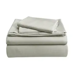 DISTRIHOGAR - Juego de cama semidoble 30% bambú 70% poliéster arena