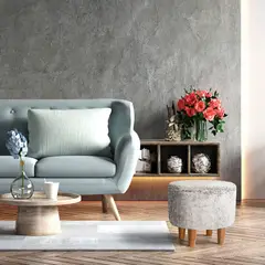 JUST HOME COLLECTION - Puff Fijo Bizantino Beige