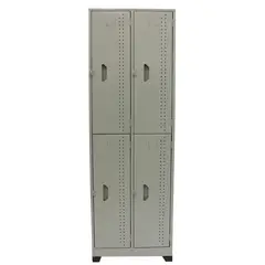undefined - Locker 4 Puestos Gris Agatha Puertas Gris Agatha