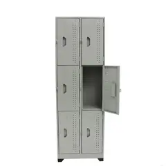 undefined - Locker 6 Puestos Gris Agatha Puertas Gris Agatha