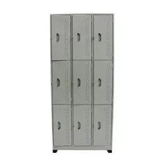 undefined - Locker 9 Puestos Gris Agatha Puertas Gris Agatha
