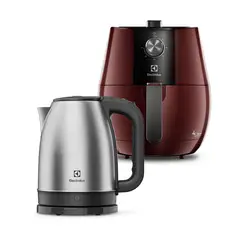 ELECTROLUX - Combo Air Fryer 4 Litros Vinotinto + Hervidor de Agua